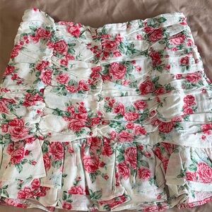 Endless Rose Pink Floral Mini Skirt